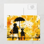 Summer Rain Briefkaart (Voorkant / Achterkant)