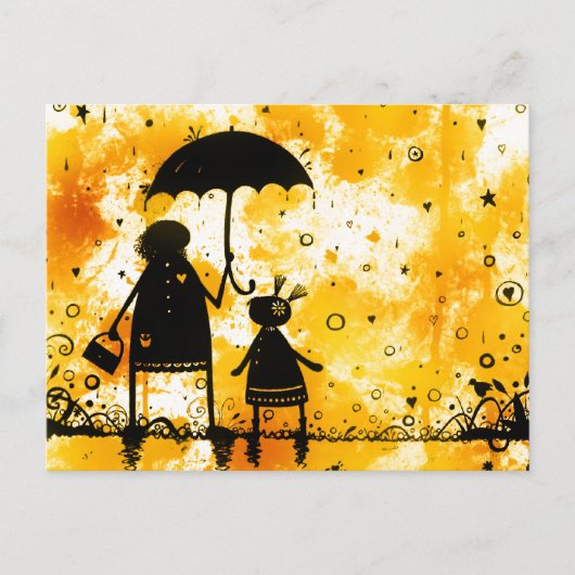 Summer Rain Briefkaart (Voorkant)
