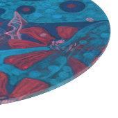 Summer Rain Fantasy Flowers Blue Pink Floral Art Snijplank (Hoek)