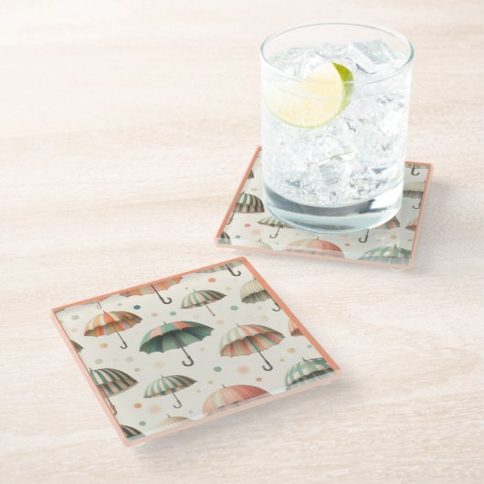 Summer Rain Glazen Onderzetter (Schuin)