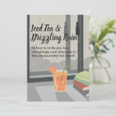 Summer Rain Home Invitation-Cozy Minimal Aesthetic Kaart (Staand voorkant)