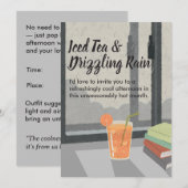 Summer Rain Home Invitation-Cozy Minimal Aesthetic Kaart (Voorkant / Achterkant)