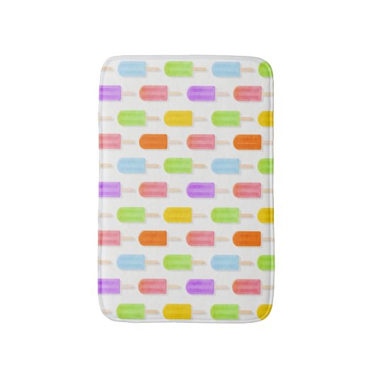 Summer Rainbow Popsicles Pattern Badmat (Voorkant Verticaal)