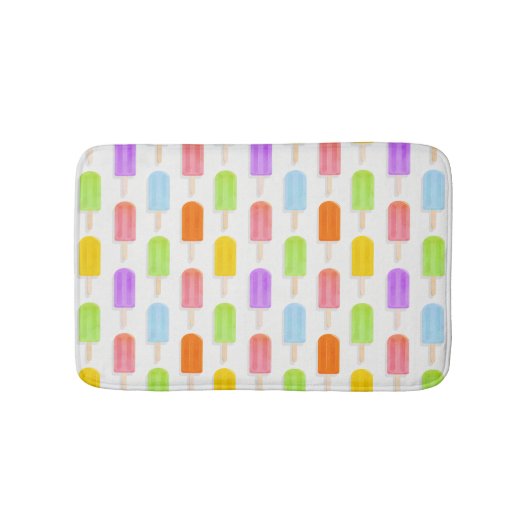 Summer Rainbow Popsicles Pattern Badmat (Voorkant)