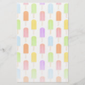 Summer Rainbow Popsicles Pattern Briefpapier (Voorkant)