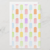 Summer Rainbow Popsicles Pattern Briefpapier (Voorkant / Achterkant)