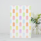 Summer Rainbow Popsicles Pattern Briefpapier (Staand voorkant)