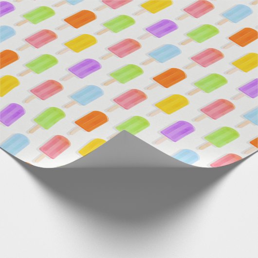 Summer Rainbow Popsicles Pattern Cadeaupapier (Hoek)