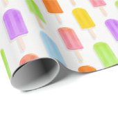 Summer Rainbow Popsicles Pattern Cadeaupapier (Rol Hoek)
