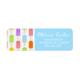 Summer Rainbow Popsicles Pattern Etiket