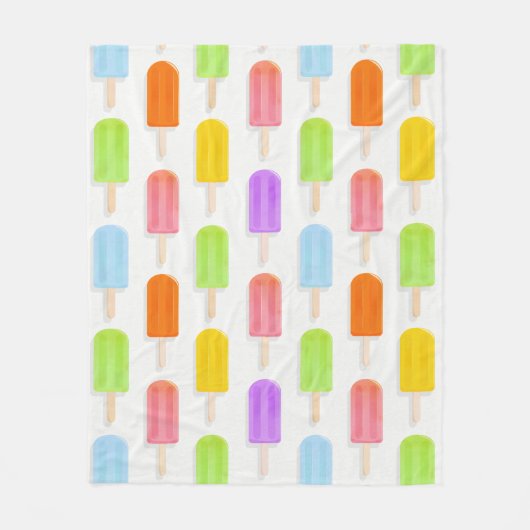 Summer Rainbow Popsicles Pattern Fleece Deken (Voorkant)