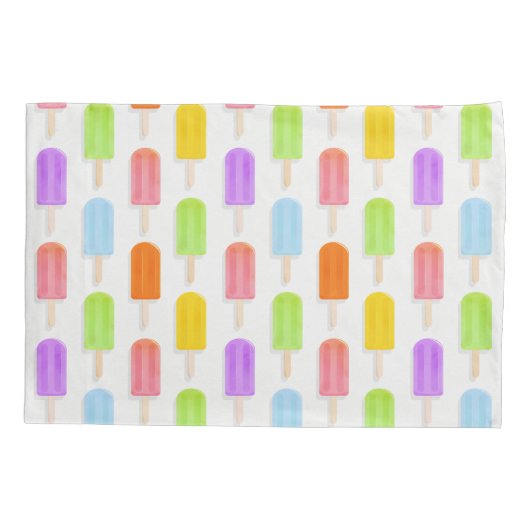 Summer Rainbow Popsicles Pattern Kussensloop (Achterkant)