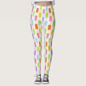 Summer Rainbow Popsicles Pattern Leggings (Voorkant)