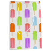 Summer Rainbow Popsicles Pattern Medium Cadeauzakje (Voorkant)