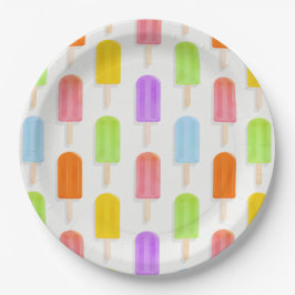 Summer Rainbow Popsicles Pattern Papieren Bordje