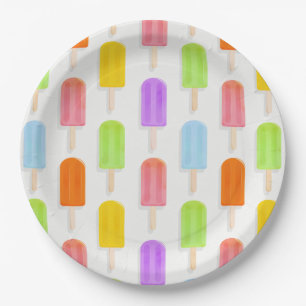 Summer Rainbow Popsicles Pattern Papieren Bordje