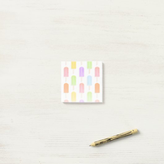 Summer Rainbow Popsicles Pattern Post-it® Notes (Op bureau)