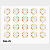 Summer Rainbow Popsicles Pattern Ronde Sticker (Vel)