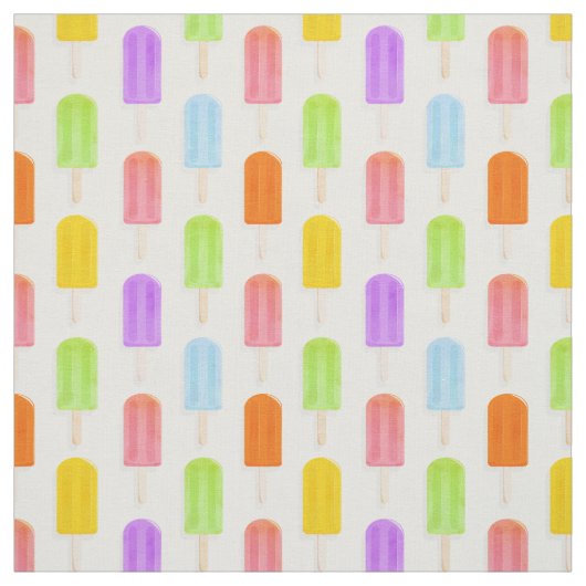Summer Rainbow Popsicles Pattern Stof (Swatch)