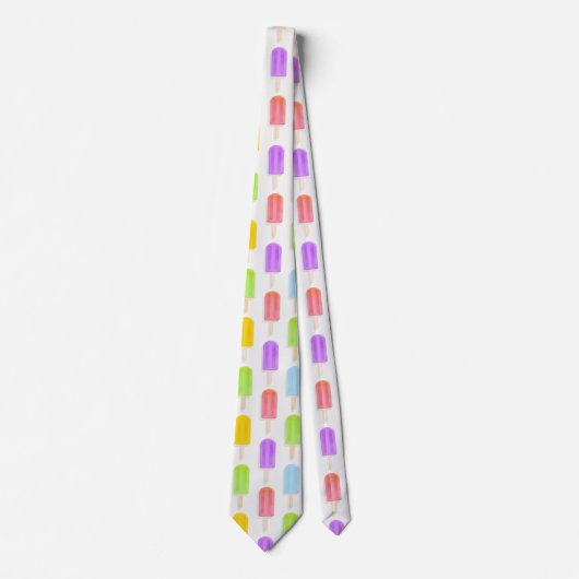 Summer Rainbow Popsicles Pattern Stropdas (Voorkant)