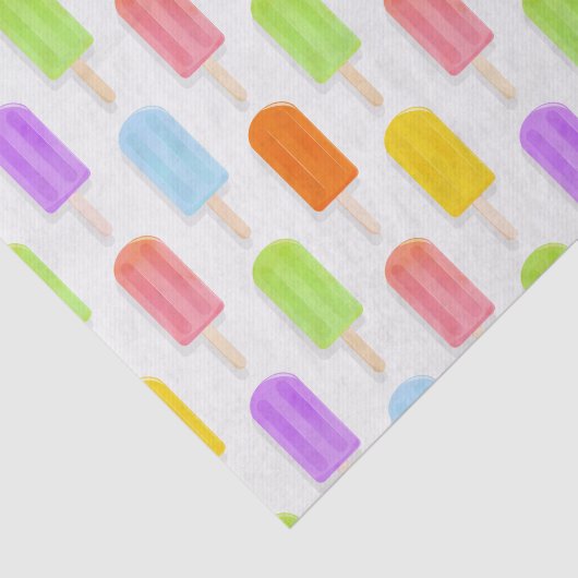Summer Rainbow Popsicles Pattern Tissuepapier (Detail)