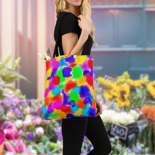 Summer Rainbow Splash Tote Bag