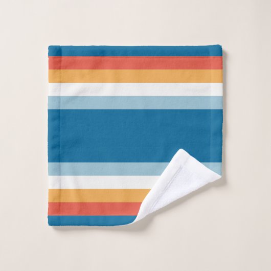 Summer Rainbow Stripes Bad Handdoek (Wasdoekje)