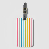 Summer Rainbow Stripes Bagagelabel (Voorkant (verticaal))