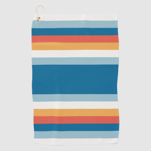 Summer Rainbow Stripes Golfhanddoek (Voorkant)