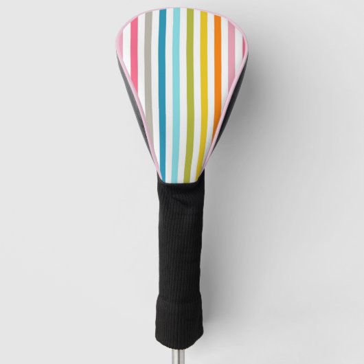 Summer Rainbow Stripes Golfheadcover (Voorkant)