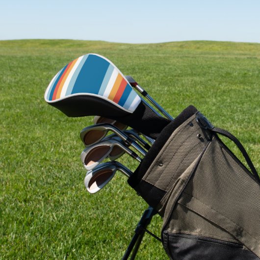Summer Rainbow Stripes Golfheadcover (Insitu)