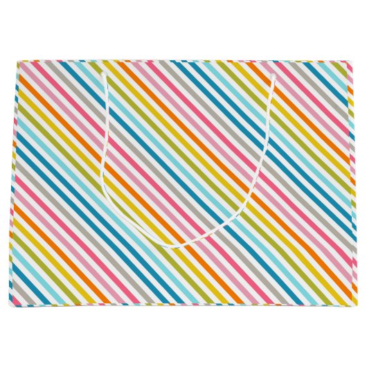 Summer Rainbow Stripes Groot Cadeauzakje (Voorkant)