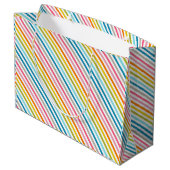 Summer Rainbow Stripes Groot Cadeauzakje (Achterkant Gekanteld)