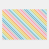 Summer Rainbow Stripes Inpakpapier Vel (Voorkant 3)