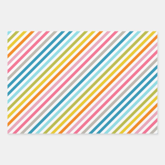 Summer Rainbow Stripes Inpakpapier Vel (Voorkant)