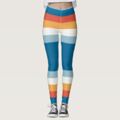 Summer Rainbow Stripes Leggings (Voorkant)