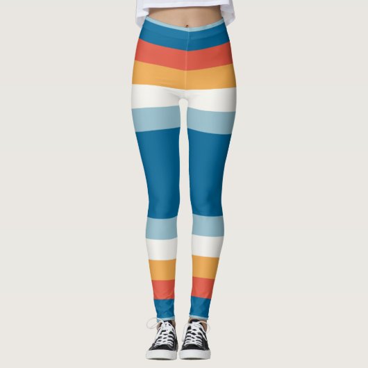 Summer Rainbow Stripes Leggings (Voorkant)