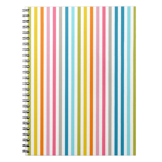Summer Rainbow Stripes Notitieboek (Voorkant)