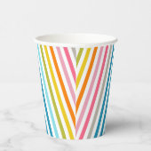 Summer Rainbow Stripes Papieren Bekers (Rechts)