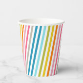 Summer Rainbow Stripes Papieren Bekers (Voorkant)
