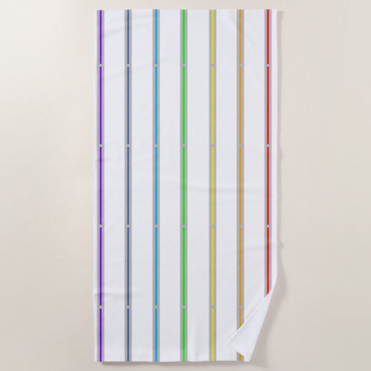 Summer Rainbow Stripes Strandlaken (Voorkant)