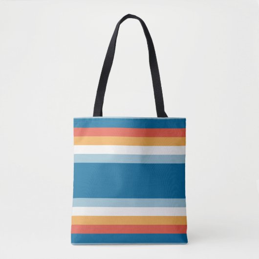 Summer Rainbow Stripes Tote Bag (Voorkant)