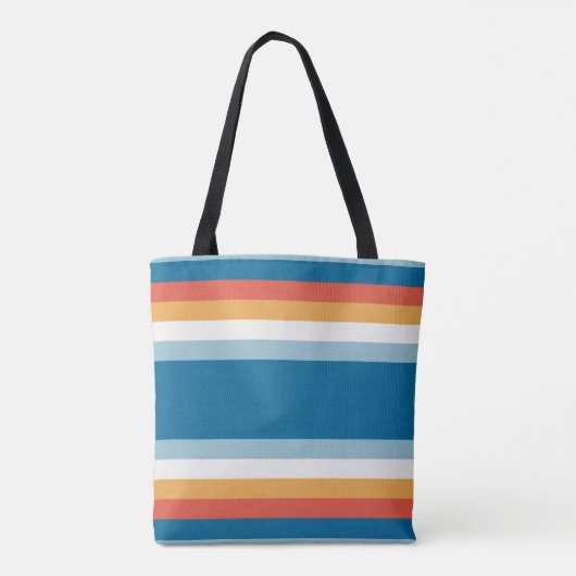 Summer Rainbow Stripes Tote Bag (Achterkant)