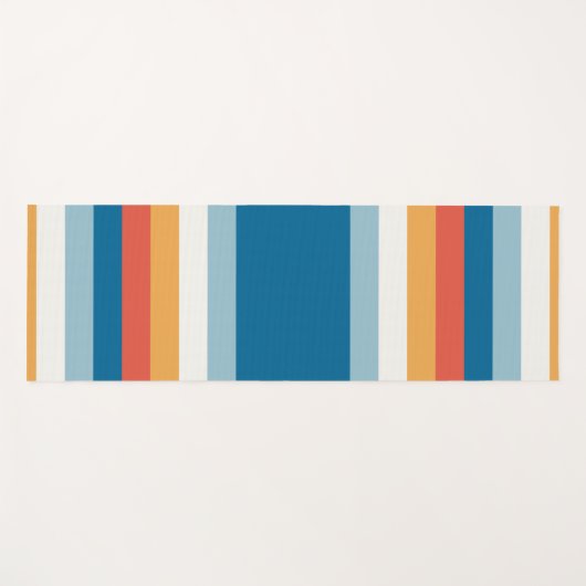 Summer Rainbow Stripes Yogamat (Voorkant (horizontaal))