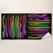 Summer Rainbow Typography Colorful Text Strandlaken (Voorkant)