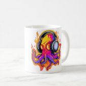 Summer Rave Fire Octopus Dj Edm Festival Koffiemok (Voorkant rechts)