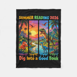 Summer Reading 2026 Unearth A Story Dinosaur Books Fleece Deken