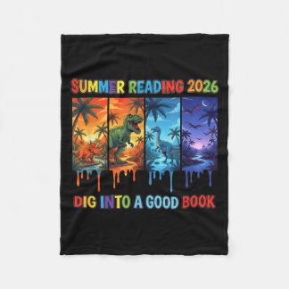 Summer Reading 2026 Unearth A Story Dinosaur Books Fleece Deken