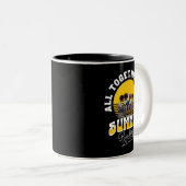 Summer Reading Alles Samen Nu Leraren Studenten Tweekleurige Koffiemok (Voorkant rechts)