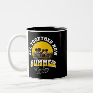 Summer Reading Alles Samen Nu Leraren Studenten Tweekleurige Koffiemok